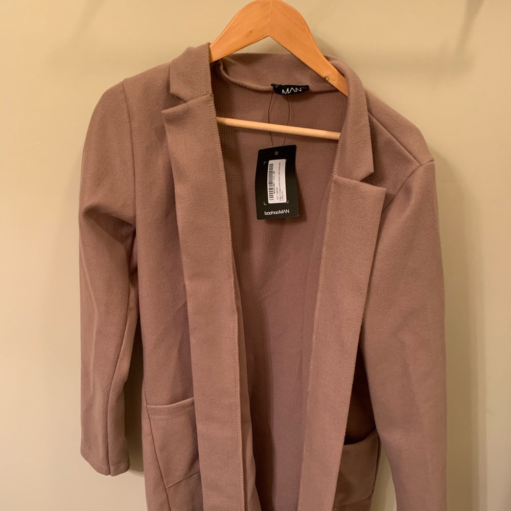 BoohooMan Camel Overcoat